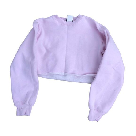 Aritzia Sweaters - Aritzia TNA Cozy Fleece Boyfriend Cropped Sweatshirt Pink XS